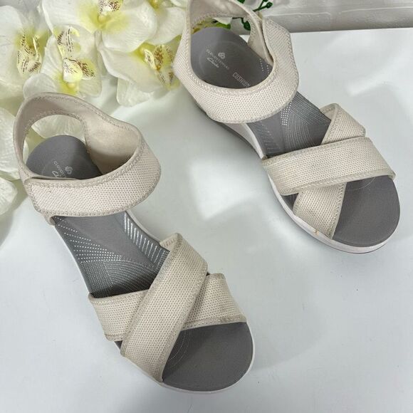Clark’s Cloud-steppers Womens Wedge Sandals Size  10 - Picture 2 of 11